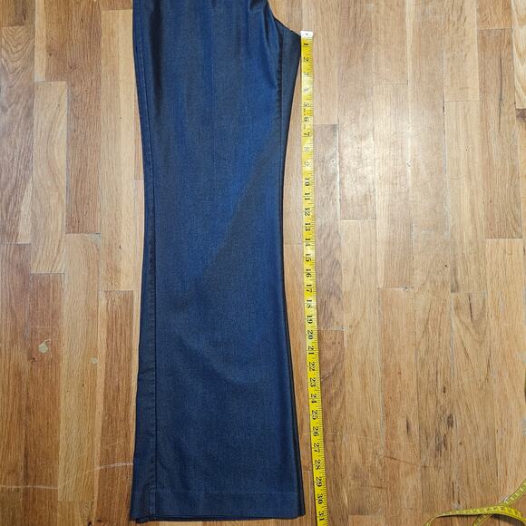 Vtg Express Editor Trouser Pants Womens 6 Dark Wash Stretch Denim Career Y2K - Picture 10 of 11